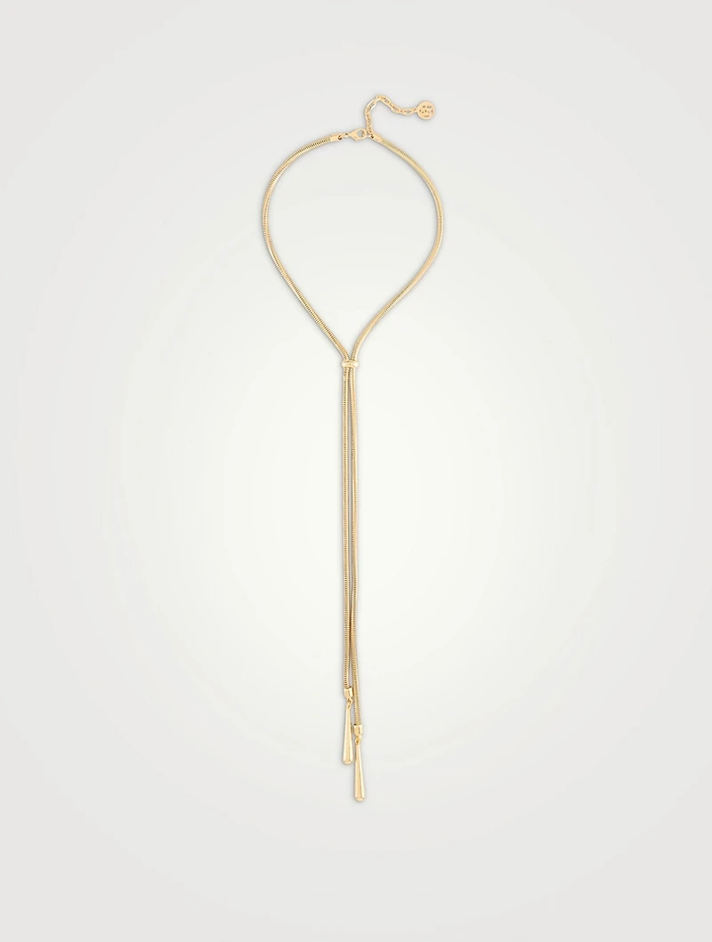 Gladys Long Drop Lariat Necklace