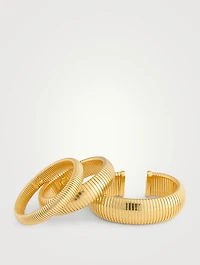Set Of Three Thick Cobra Bracelets