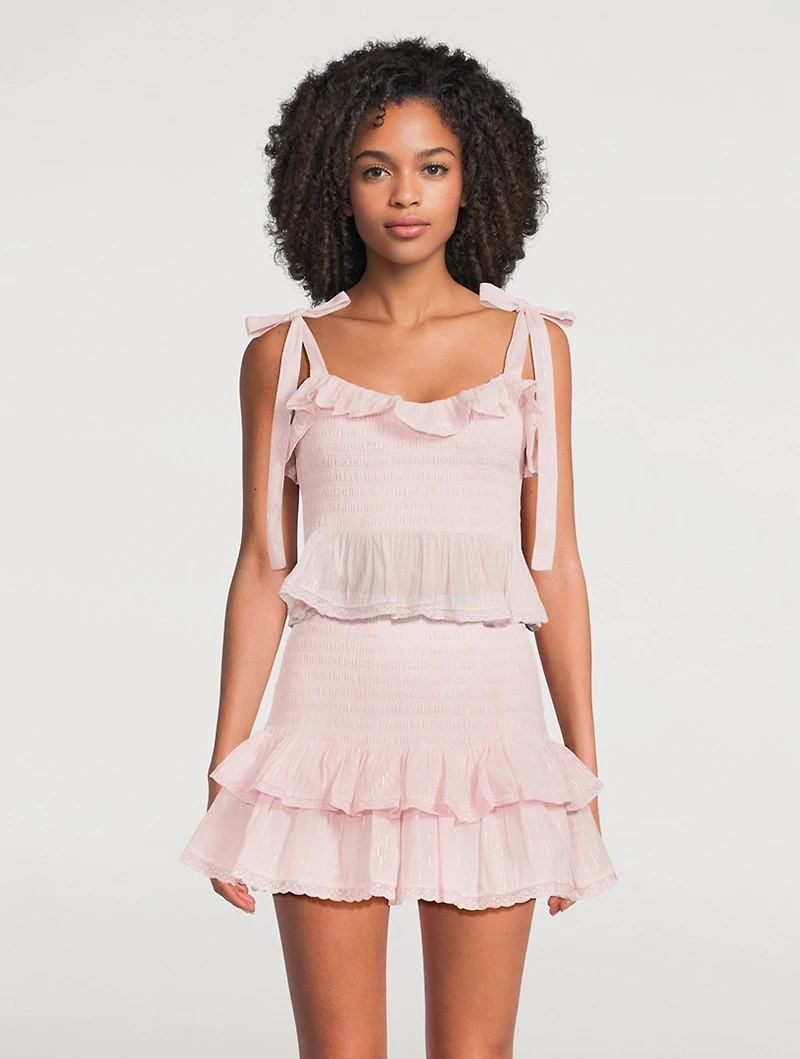 Ollyn Smocked Mini Skirt