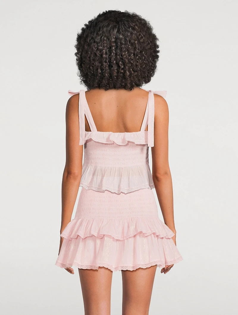Ollyn Smocked Mini Skirt