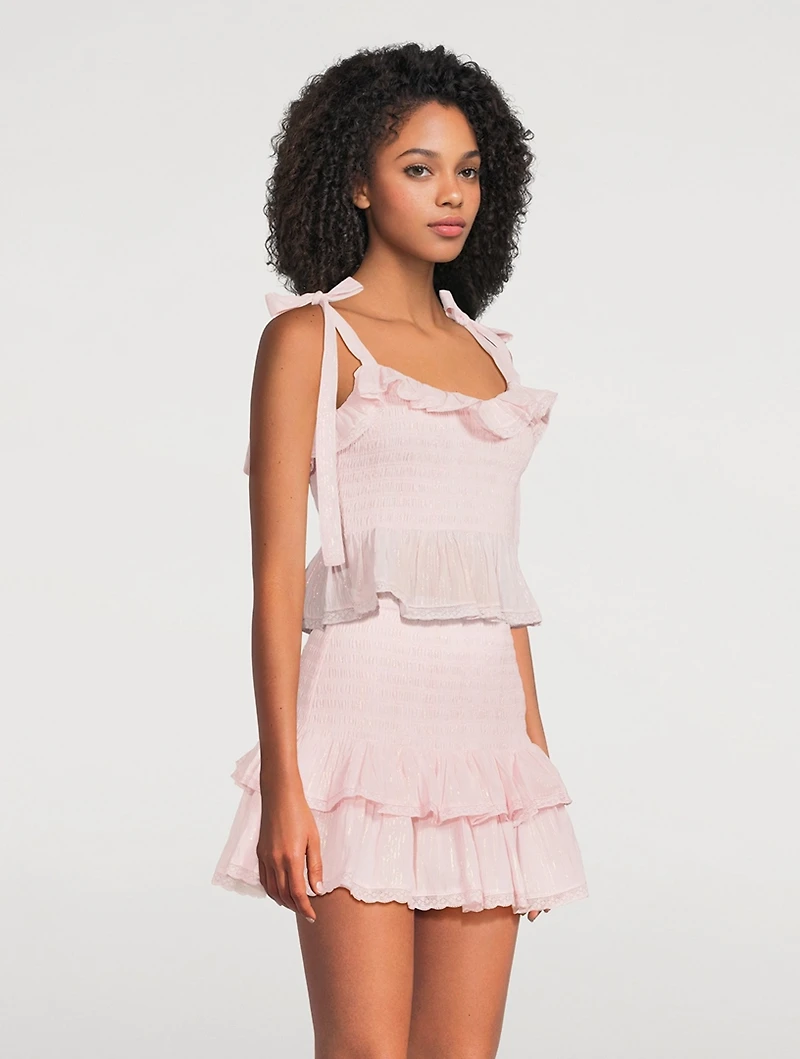 Ollyn Smocked Mini Skirt