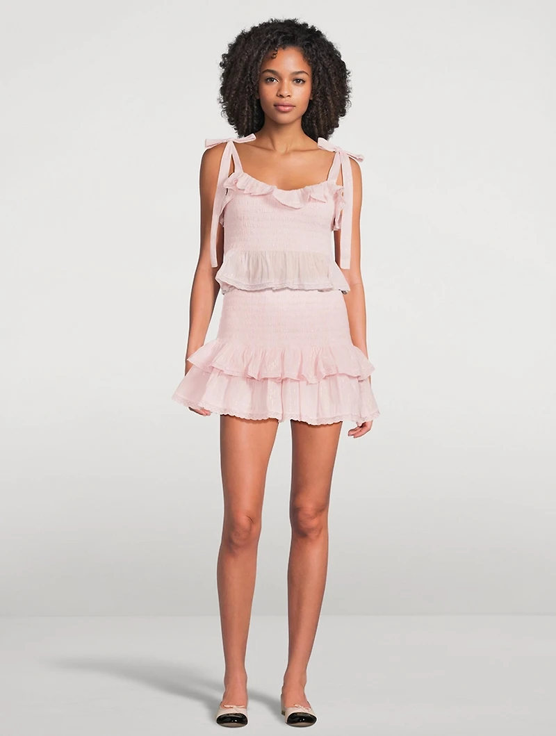 Ollyn Smocked Mini Skirt