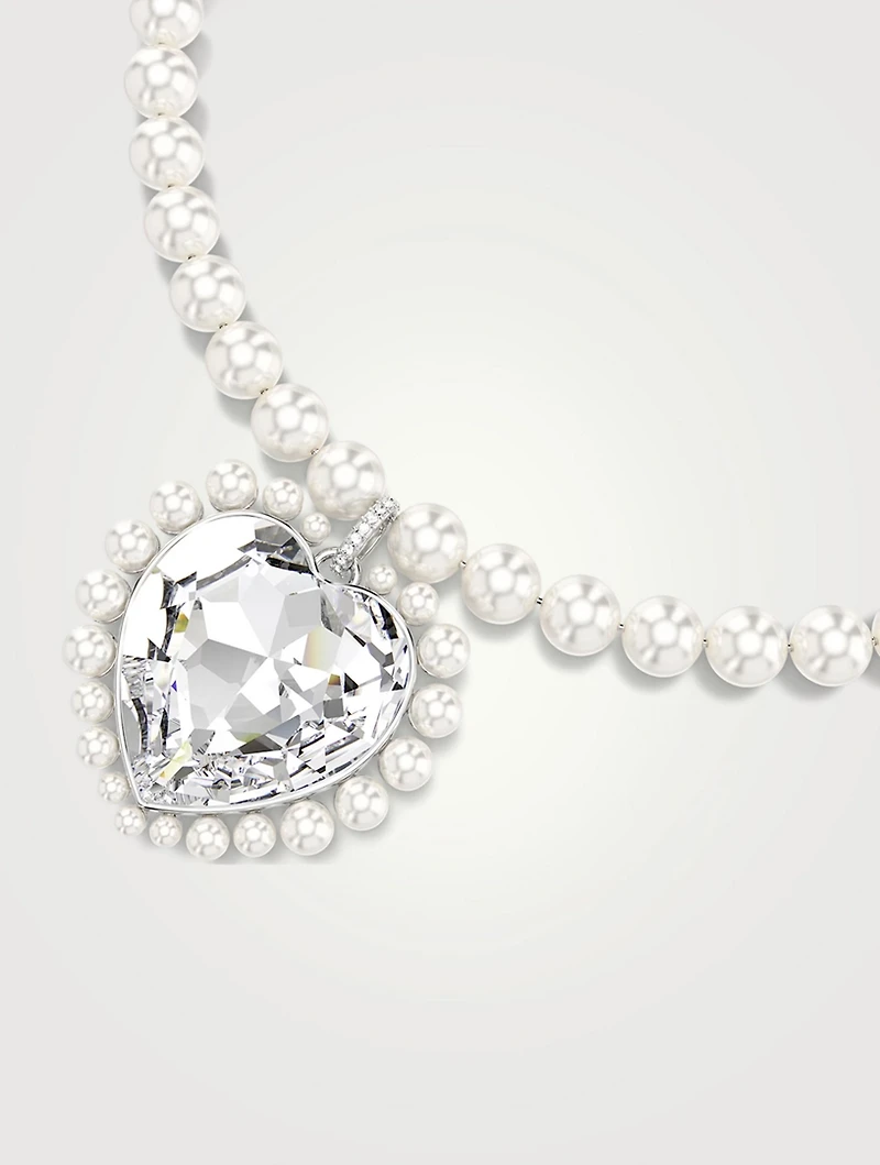Ariana Grande x Swarovski Crystal Pearl Heart Necklace