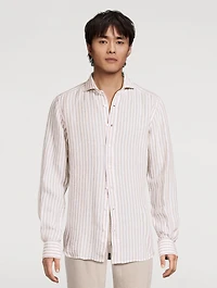 Lano Linen Shirt Stripe Print