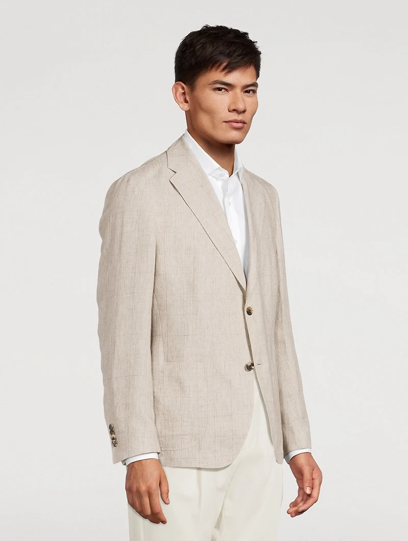 Giro Check Linen Jacket