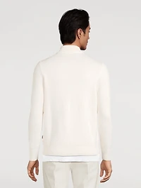 Calino Quilted-Front Zip Cardigan