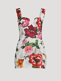 Poplin Mini Dress Floral Print