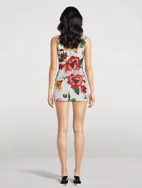 Poplin Mini Dress Floral Print