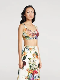 Corset Top Bouquet Print