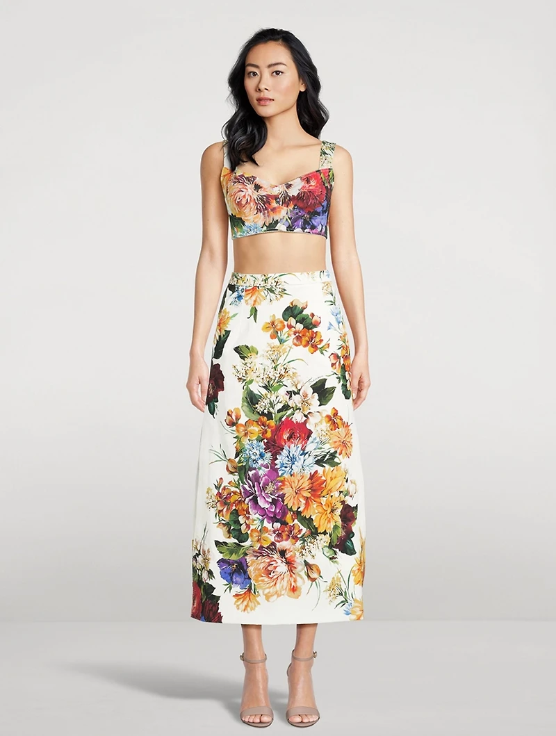 Corset Top Bouquet Print
