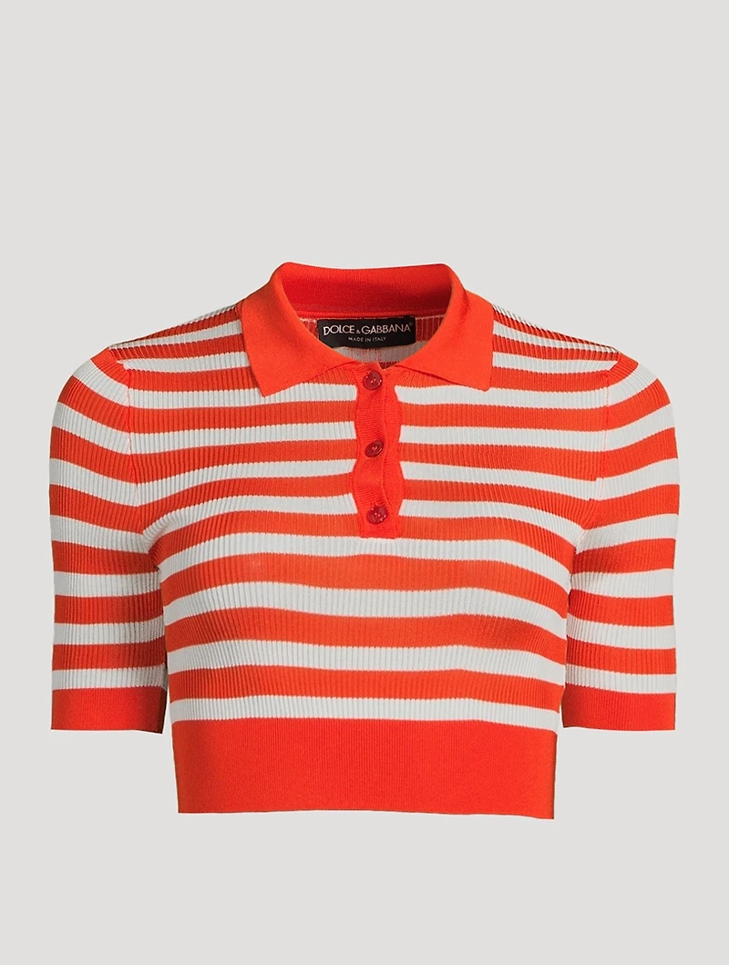 Cropped Polo Sweater