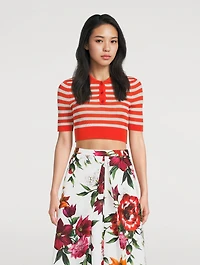 Cropped Polo Sweater