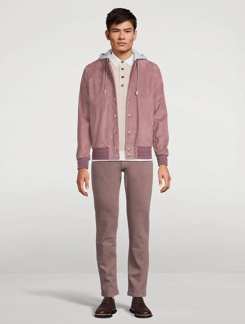 Suede Bomber Jacket