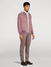 Suede Bomber Jacket