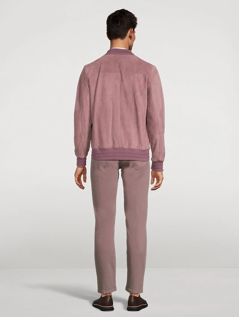 Suede Bomber Jacket