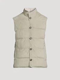 Reversible Suede Down Vest