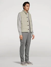 Reversible Suede Down Vest