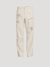 Roy Roger's x Dave's NY Hickory Stripe Straight-Leg Pants