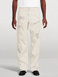 Roy Roger's x Dave's NY Hickory Stripe Straight-Leg Pants