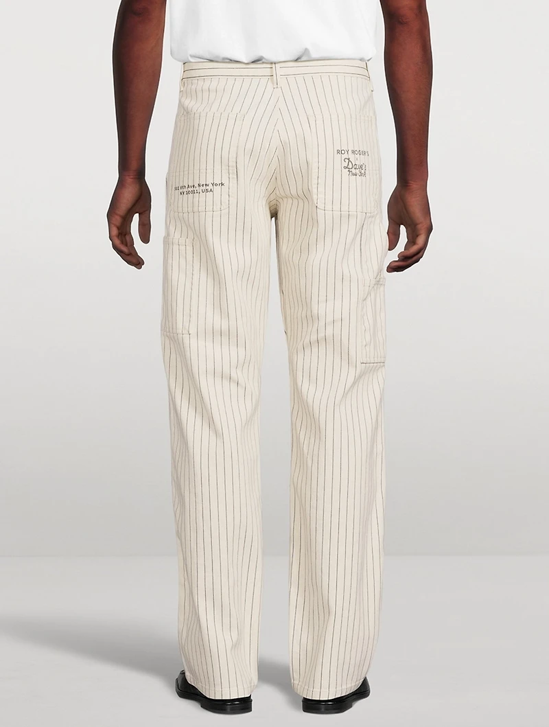 Roy Roger's x Dave's NY Hickory Stripe Straight-Leg Pants