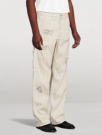 Roy Roger's x Dave's NY Hickory Stripe Straight-Leg Pants