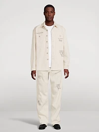 Roy Roger's x Dave's NY Hickory Stripe Straight-Leg Pants