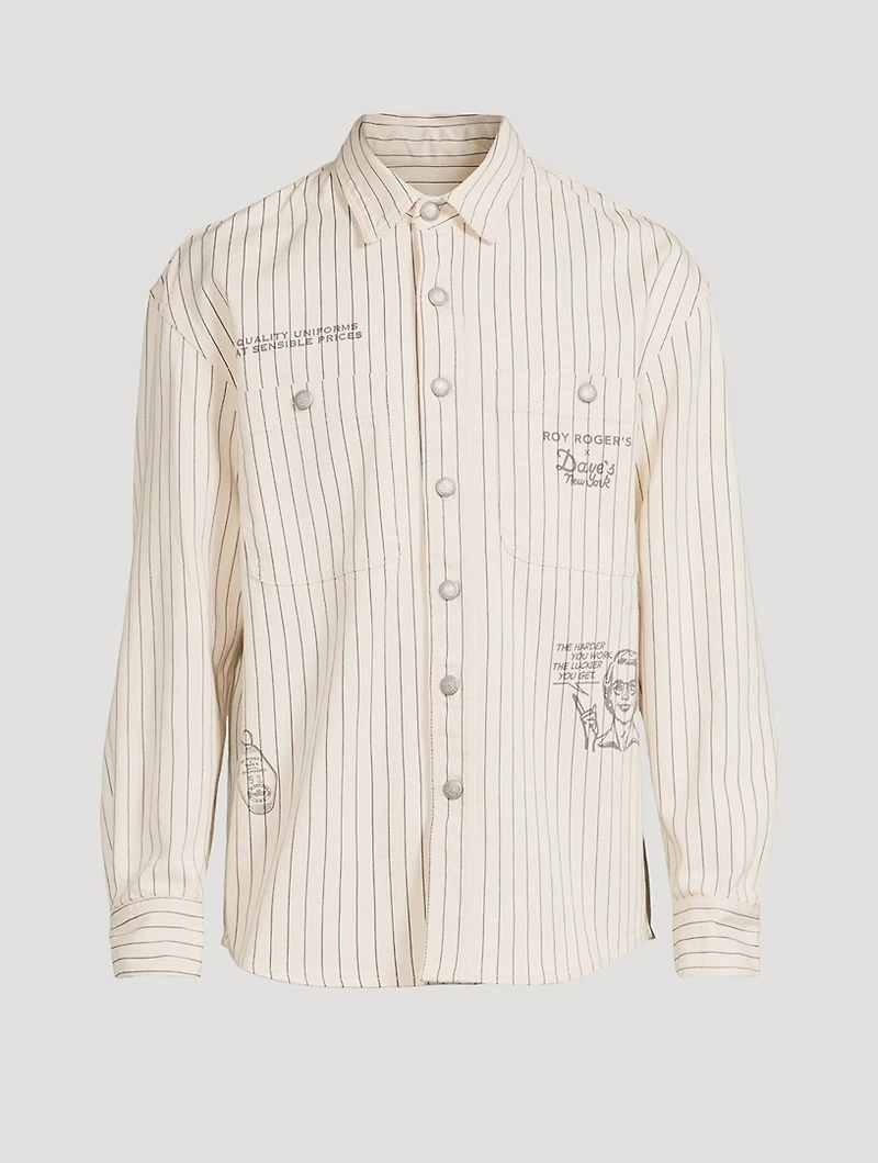 Roy Roger's x Dave's NY Hickory Stripe Overshirt