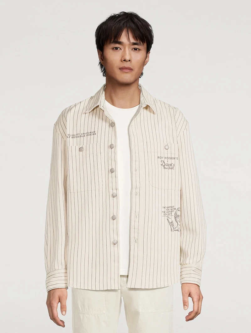 Roy Roger's x Dave's NY Hickory Stripe Overshirt