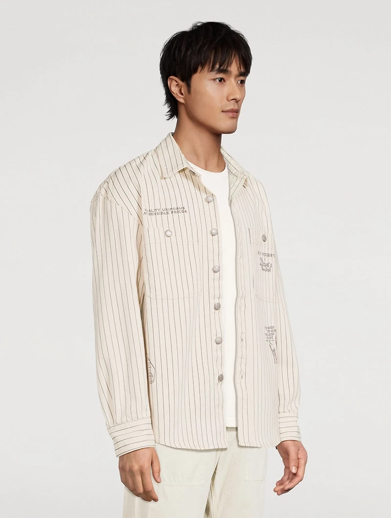 Roy Roger's x Dave's NY Hickory Stripe Overshirt