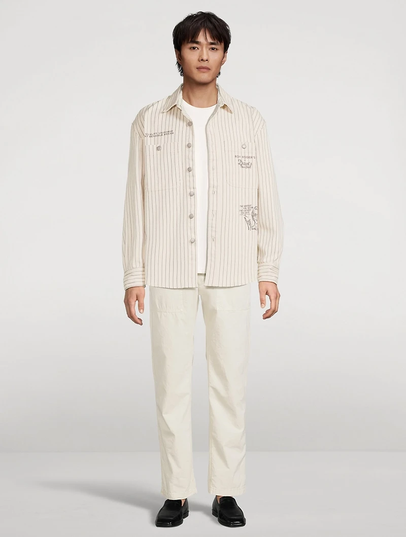 Roy Roger's x Dave's NY Hickory Stripe Overshirt