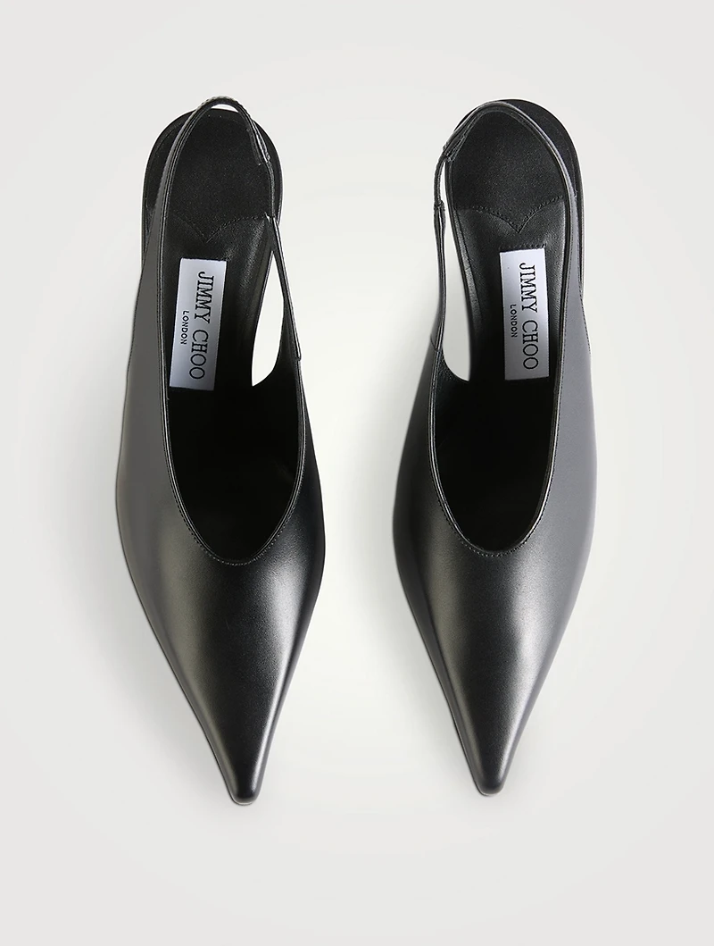 Isa Leather Slingback Pumps