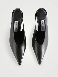 Isa Leather Slingback Pumps