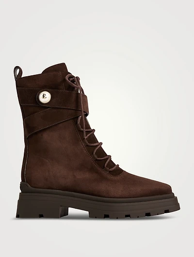 Noemi Suede Combat Boots