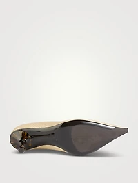 Ixia Snakeskin-Embossed Leather Pumps