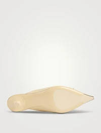Scarlett Lizard-Embossed Leather Mules