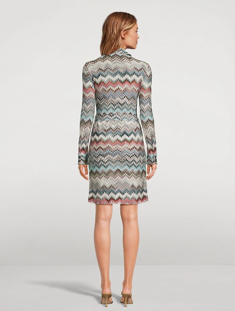 Belted Raschel Shirt Dress