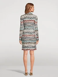 Belted Raschel Shirt Dress