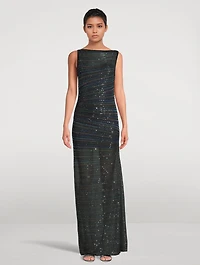 Sequin-Embellished Gown