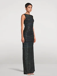 Sequin-Embellished Gown