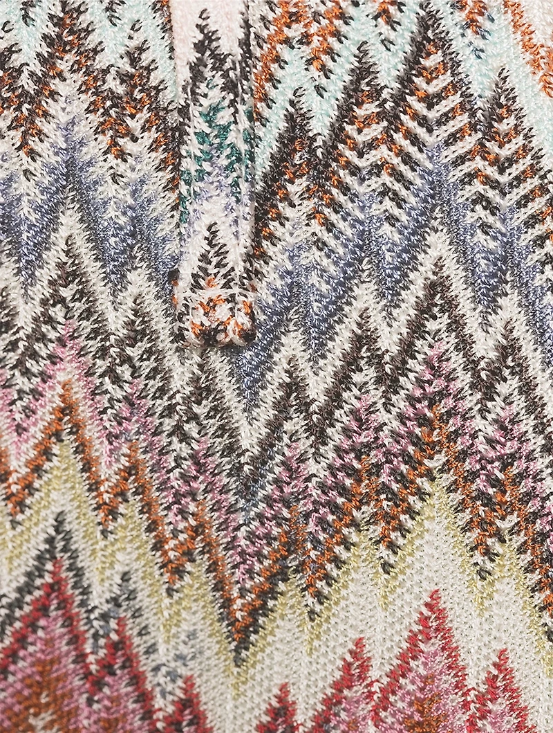 Flared Trousers Zig Zag Print