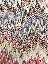 Flared Trousers Zig Zag Print