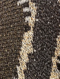 Sequin-Embellished Jacquard Cardigan