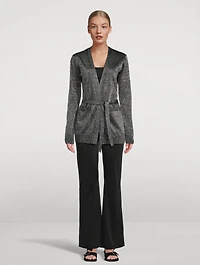 Belted Lurex Cardigan