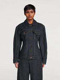 Raw Denim Cinched Jacket
