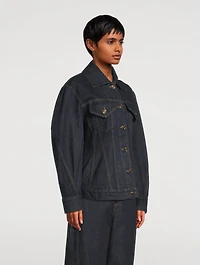 Raw Denim Cinched Jacket