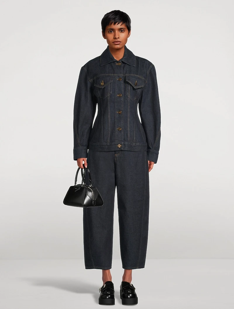 Raw Denim Cinched Jacket