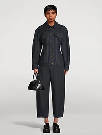 Raw Denim Cinched Jacket