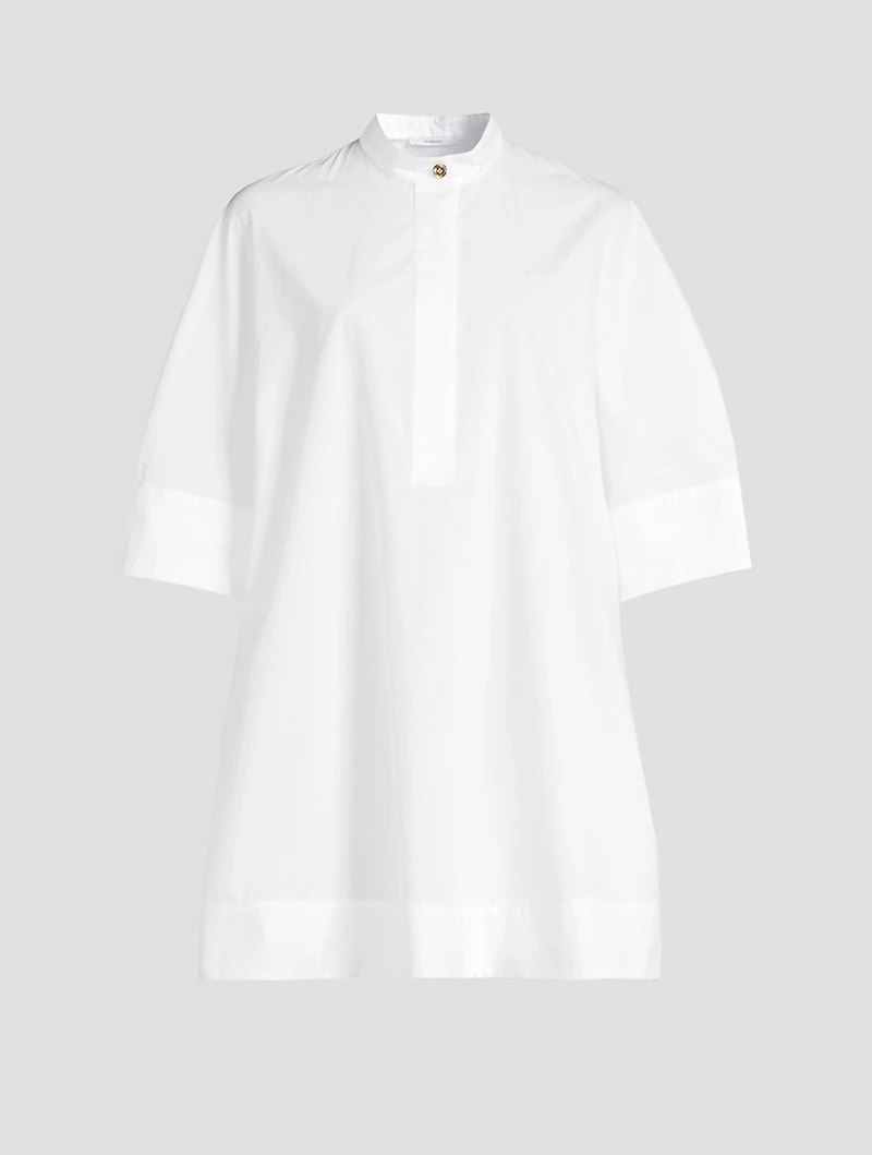 Poplin Mini Shirt Dress
