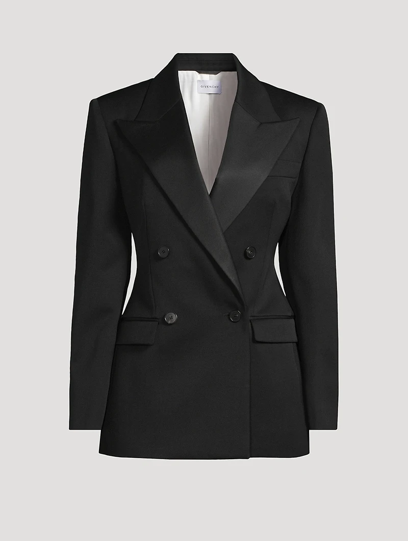 Wool Double-Breasted Tuxedo Jacket