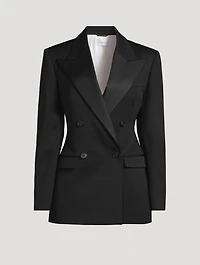 Wool Double-Breasted Tuxedo Jacket